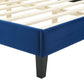 Lindsey Performance Velvet Twin Platform Bed in Navy by Modway