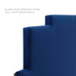 Lindsey Performance Velvet Twin Platform Bed in Navy by Modway
