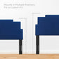 Lindsey Performance Velvet Twin Platform Bed in Navy by Modway