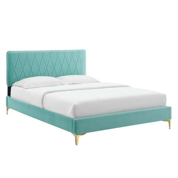 Phillipa Performance Velvet Twin Platform Bed by Modway