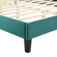 Lindsey Performance Velvet King Platform Bed in Teal by Modway