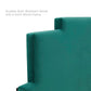 Lindsey Performance Velvet King Platform Bed in Teal by Modway