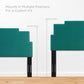 Lindsey Performance Velvet King Platform Bed in Teal by Modway
