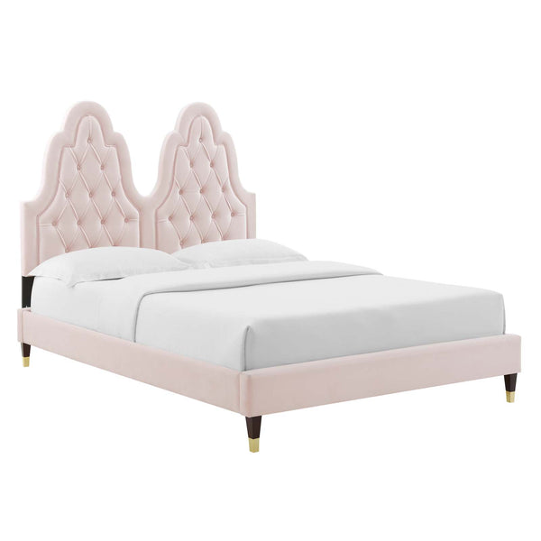 Alexandria Tufted Performance Velvet Twin Platform Bed by Modway