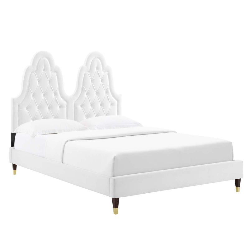 Alexandria Tufted Performance Velvet Twin Platform Bed by Modway
