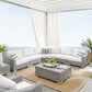 Conway Sunbrella Outdoor Patio Wicker Rattan 6-Piece Sectional Sofa Set by Modway