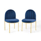 Isla Dining Side Chair Performance Velvet Set of 2 | Polyester by Modway