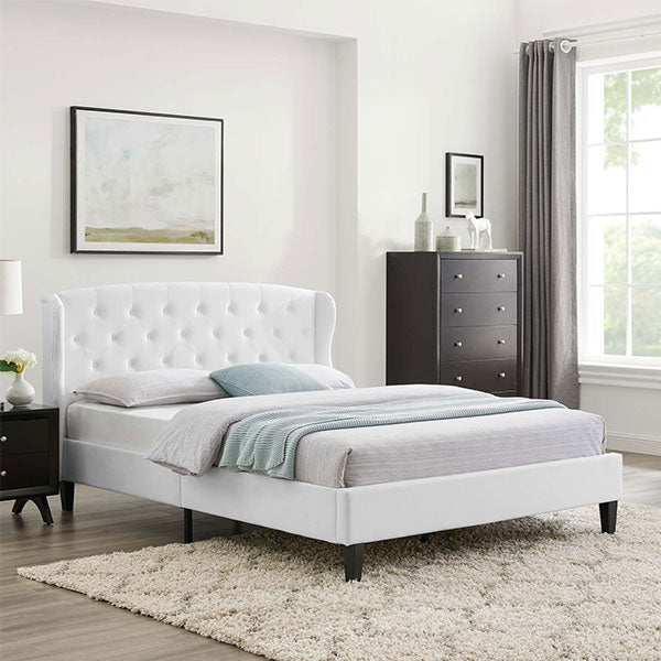 Penelope Tufted Wingback Queen Performance Velvet Platform Bed by Modway